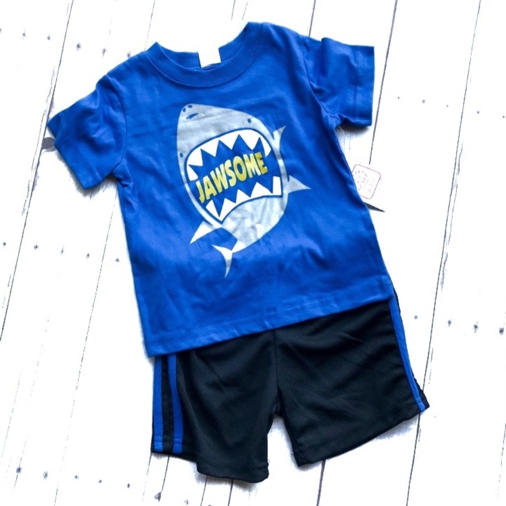 NWT 24mo matching shirt short set swiggles brand